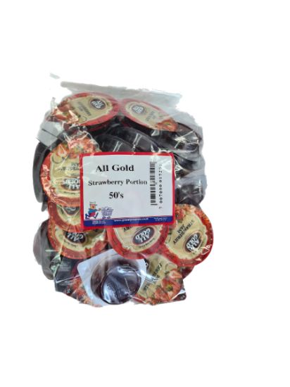 Picture of Jam Strawberry Portions Pack All Gold 50's