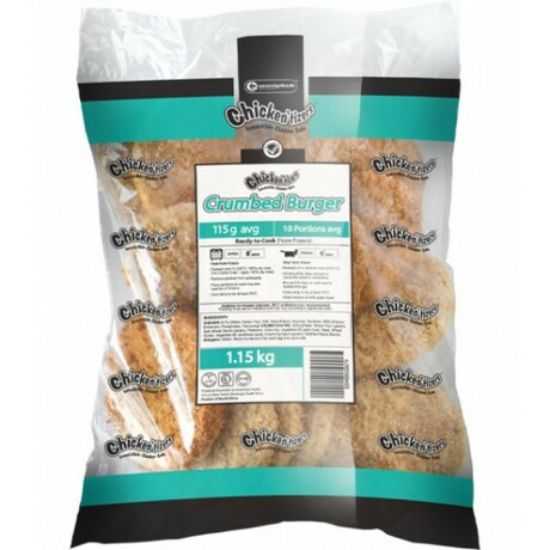 Picture of Chicken Burgers Patties Crumbed Sov 6 x 975g