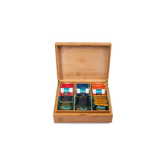 Picture of Bev Bamboo Dilmah Tea Display 3 Compartment EACH