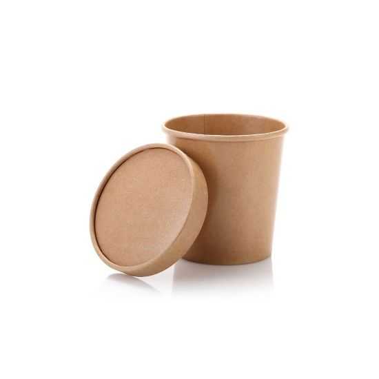 Picture of Tub & Lid Ice Cream 500ml Brown 50's