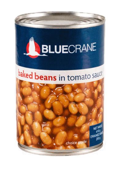 Picture of Beans In Tomato Sauce Blue Crane 410g